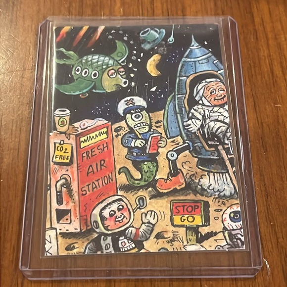 Garbage Pail Kids Intergoolactic Sticker Card 18B Hostile Harper Blue 13/99 - Picture 2 of 3